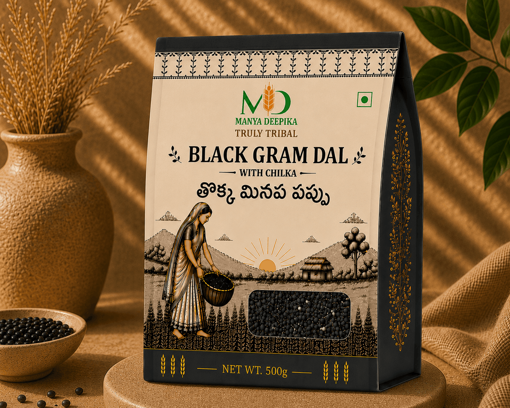 Blackgram Dal with Chilka - Tokka Minapa Pappu