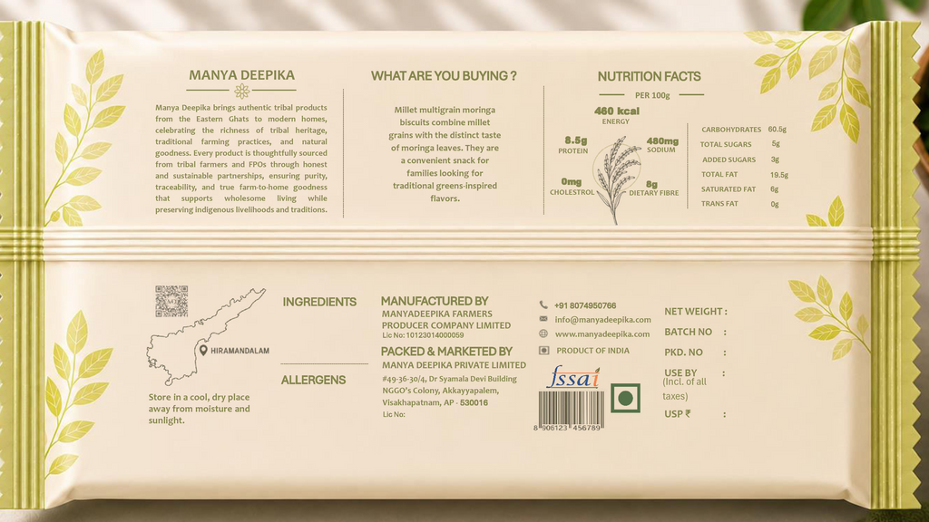 Millet Multigrain Moringa Biscuits