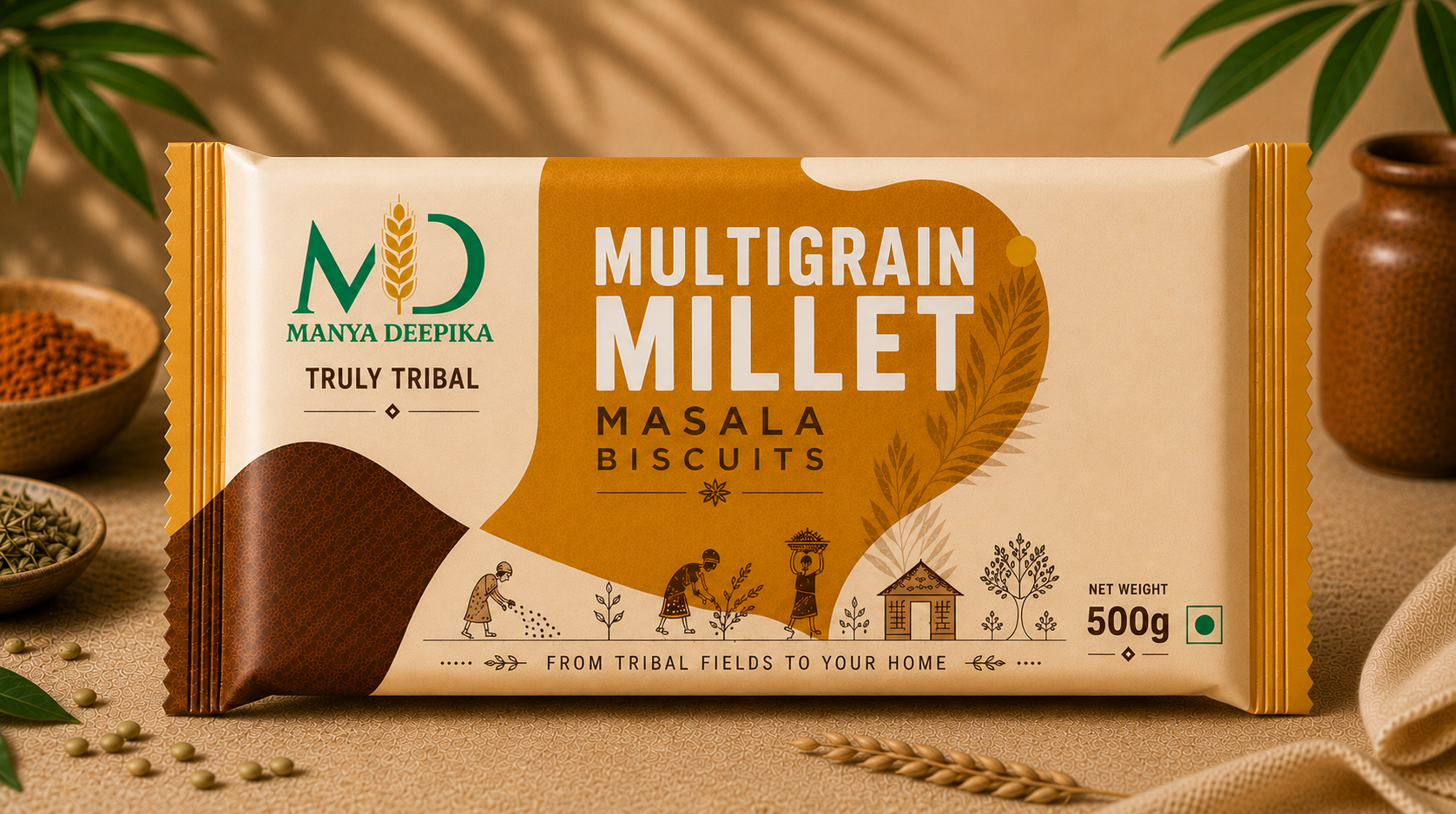 Multigrain Millet Masala Biscuits