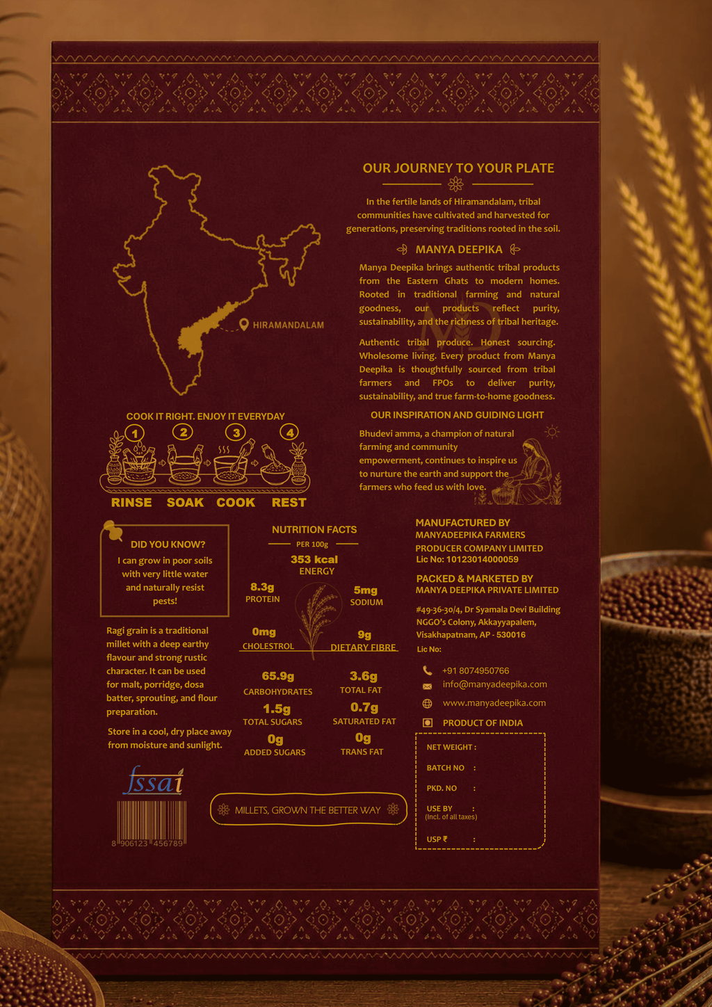 Ragi - Finger Millet (1Kg)